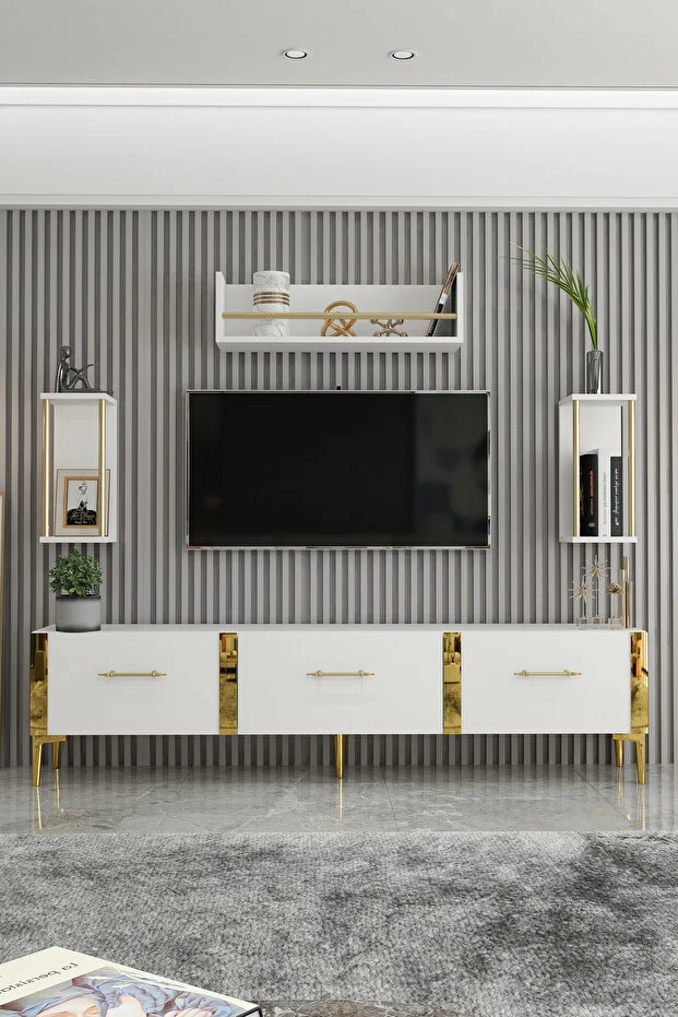 LAURA TV ÜNİTESİ BEYAZ GOLD LAURA TV ÜNİTESİ BEYAZ GOLD